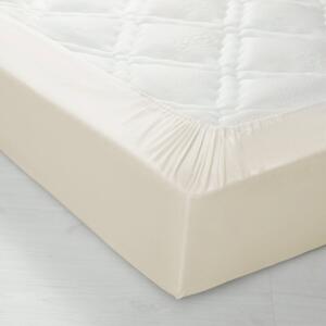Jednobarevné napínací prostěradlo zn. Colombine® s hloubkou rohů 32 cm, z polycotonu režná 90x190 cm