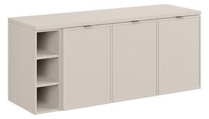 Comad Závěsná skříňka Bella Cashmere s deskou 140 cm kašmírová