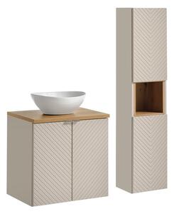 Comad Koupelnová sestava Viva Cashmere Lola se skříňkami a umyvadlem 60 cm kašmírová