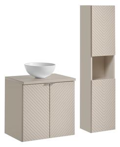 Comad Koupelnová sestava Viva Cashmere Domi se skříňkami a umyvadlem 60 cm kašmírová