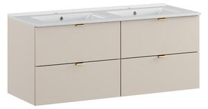 Comad Závěsná skříňka Dalia Cashmere Lava se zápustným umyvadlem 120 cm kašmír/bílá