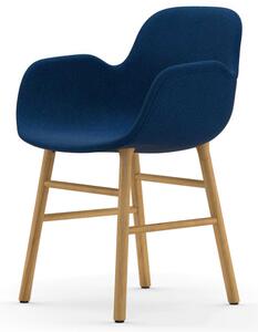 Normann Copenhagen designové židle Form Armchair Wood (polstrování modré, dub)