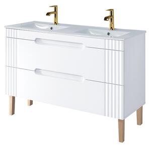Comad Koupelnová skříňka Fiji Lava se zápustným umyvadlem 120 cm dub coast evoke/bílá