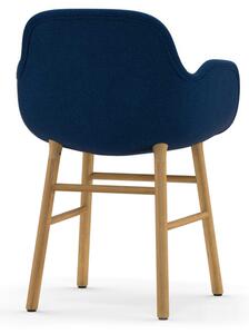 Normann Copenhagen designové židle Form Armchair Wood (polstrování modré, dub)