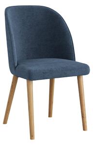 Čalouněná židle modrá s dřevěnými nohami R11 Olbia