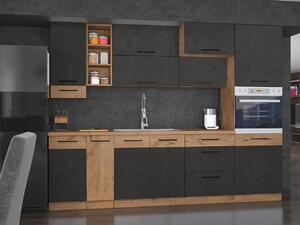 Kuchyňe Woodline III, Barva: Dub lancelot / matera, Osvětlení: bez osvětlení, Dřez: ne, Pracovní deska do kuchyně: bez pracovní desky 5902928956719