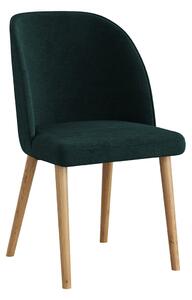 Čalouněná židle zelená s dřevěnými nohami R16 Olbia