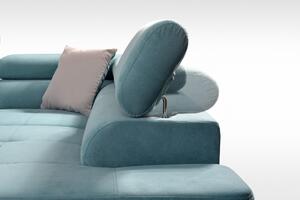 ARK - Rohová sedačka LORENZO, 275 cm Roh sedačky: Levý, Odstín látky: Světlá modrá (Milton 22)