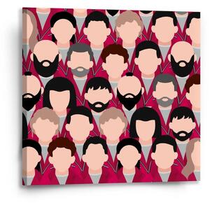 Sablio Obraz Money heist Anonymní tváře - 50x50 cm