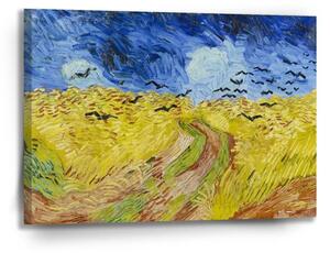 Sablio Obraz Pšeničné pole s vránami - Vincent van Gogh - 90x60 cm