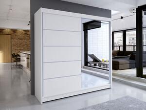 Šatní skříň Bar III, Barva: bílá, Osvětlení: bez osvětlení 5902928982695