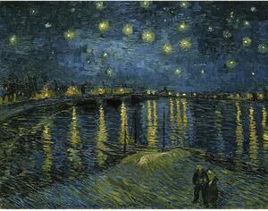 Obraz - reprodukce 50x40 cm The Starry Night, Vincent van Gogh – Fedkolor