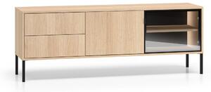 TV stolek se zásuvkami s osvětlením Harmona 160 cm - dub lindberg