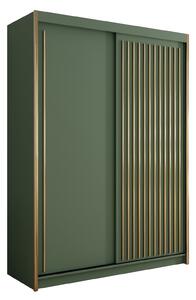 ARK - Šatní skříň GREEN, Zelená 150 cm