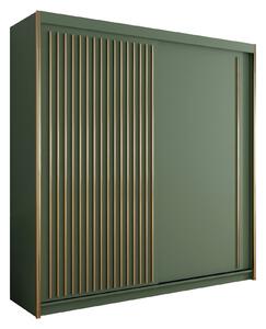 ARK - Šatní skříň GREEN, Zelená 203 cm