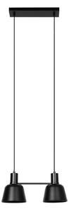 Závěsná svítidlo Lucande, Servan, stmívatelné, Černá, Obývací pokoj, Kov, Design