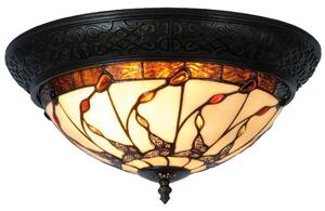 Stropní světlo Tiffany Nature - Ø 38*19 cm 2x E14 / max 40w - Clayre & Eef