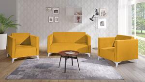 Sedací souprava Denim 2 + 1 + 1, Potah: Solo 257, Barva nožiček:: lesk bílý 5902928303711