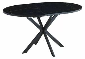 Signal Jídelní rozkládací stůl Gaston 100/135 cm černý mramor/černý