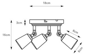 Markslöjd 108980 - Bodové svítidlo TINY 3xGU10/7W/230V mosaz
