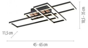 JUST LIGHT. 14051-79 - LED Stropní svítidlo AKUSTIKA LED/20,5W/230V dub/černá