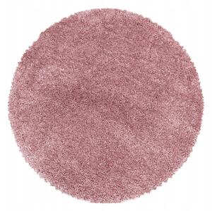 Ayyildiz, Kusový koberec Fluffy Shaggy 3500 rose kruh, 120x120 (průměr) kruh, růžová, ložnice