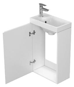 Cersanit S801-218-DSM-Koupelnová skříňka s umyvadlem MODUO SLIM 40 cm lesk. bílá