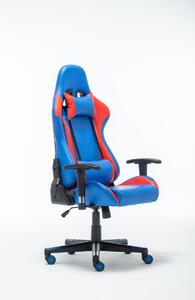 Kancelářská židle VIKTORKA modrá s červenými pruhy