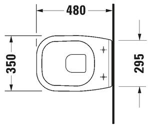 Duravit 22110900002 - Závěsné WC D-CODE keramika/lesklá bílá
