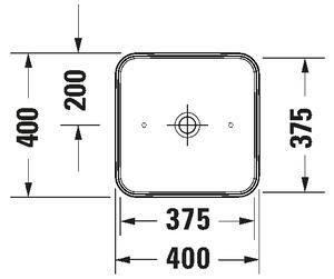 Duravit 2397400070 - Umyvadlo na desku D-NEO 40x40 cm keramika/lesklá bílá