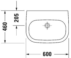 Duravit 23116000702 - Závěsné umyvadlo D-CODE 60x46 cm keramika/lesklá bílá