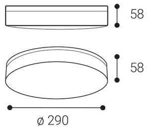LED2 - LED Koupelnové svítidlo YPSO LED/22W/230V 3000/4000K IP54 pr. 29 cm bílá