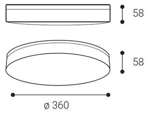 LED2 - LED Koupelnové svítidlo YPSO LED/30W/230V 3000/4000K IP54 pr. 36 cm bílá