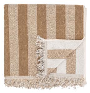 Hnědo-béžový bavlněný ručník 50x100 cm Elaia – Bloomingville