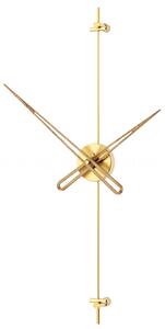 Mclocks Designové nástěnné hodiny AX6010 Axle gold mat-walnut 60cm