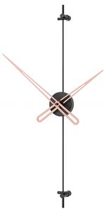 Mclocks Designové nástěnné hodiny AX6006 Axle black-rose 60cm