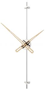 Designové nástěnné hodiny AX6016 Axle silver-oak 60cm