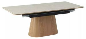 Signal Jídelní rozkládací stůl Monaco 160/200 cm keramika travertin/dub přírodní