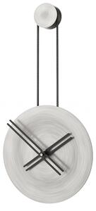 Mclocks Designové nástěnné hodiny INF3003 Infinity antique silver-black 65cm