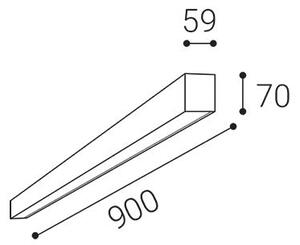 LED2 - LED Stropní svítidlo NOLI LED/30W/230V 3000/3500/4000K 90 cm černá