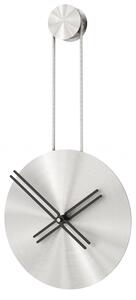 Mclocks Designové nástěnné hodiny INF3013 Infinity mat silver-black-silver 65cm