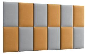 Set čalouněných panelů 180x100 VALERIO - hořčicový / světle šedý