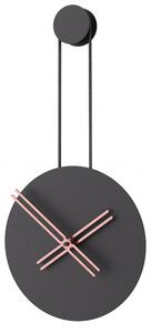 Designové nástěnné hodiny INF3009 Infinity black-rose 65cm