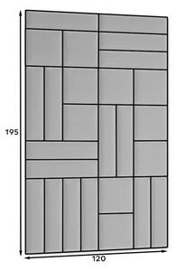 Set čalouněných nástěnných panelů 120x195 VALERIO - šedý