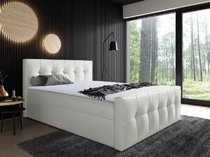 Kontinentální postel Larnaka, Rozměr postele: 120x200, Barva:: ekokůže Soft 017 (bílá) 5902928144437