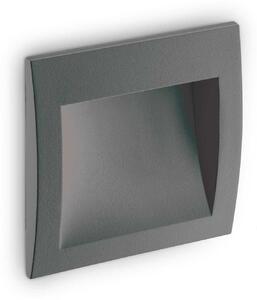 LED Venkovní zápustné svítidlo do zdi Ideal Lux WIRE AP BIG ANTRACITE 255514 4W 200lm 3000K IP65 14cm antracitové