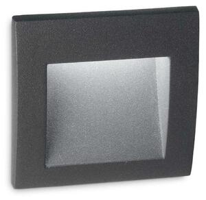LED Venkovní zápustné svítidlo do zdi Ideal Lux WIRE AP SMALL ANTRACITE 255521 1,5W 60lm 3000K IP65 9cm antracitové