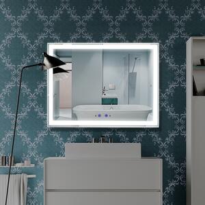 Nemlžící koupelnové zrcadlo s LED osvětlením 80x60 cm KZ1