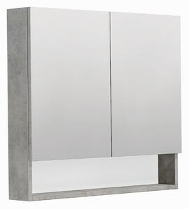 Zrcadlová skříňka SAT Cubeway 14x72 cm lamino beton GALCU80BE