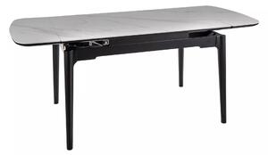 Signal Jídelní rozkládací stůl Sento 120/180 cm keramika bílý mramor/černý